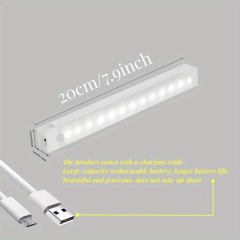 LED Motion Sensor Cabinet Light USB Rechargeable Kitchen Lights