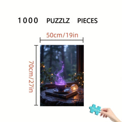 Magic Coffee Crystal Ball Puzzle for Adults with Glowing Cup & Purple Powder