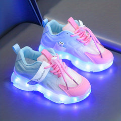 Girls' LED Light Up Sneakers USB Charging - Assorted Col