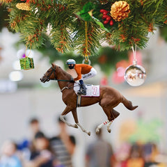 Acrylic Horse Riding Enthusiasts Mirror Decorative Pendant
