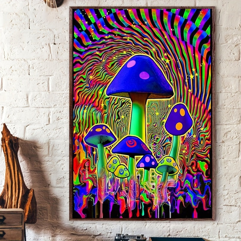 Mushroom Diamond Painting Kit Psychedelic Art Decoration Adults Holiday Gift