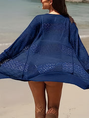 Hollow Out Knit Cardigan Long Sleeve Sweater