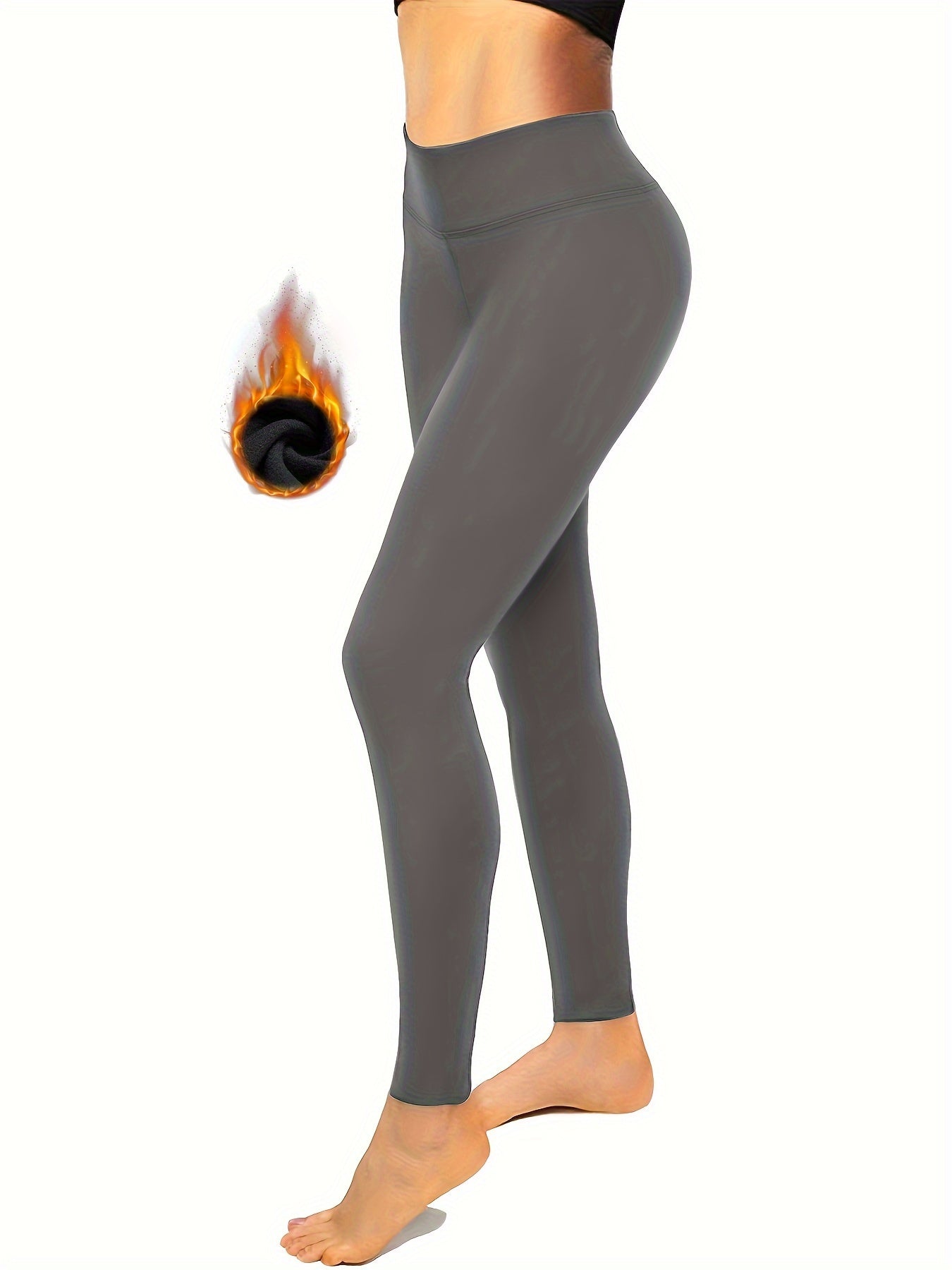 Fleece Lined Leggings High Waisted Tummy Control Yoga Pants