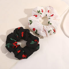 2pcs Fruit Print Scrunchie