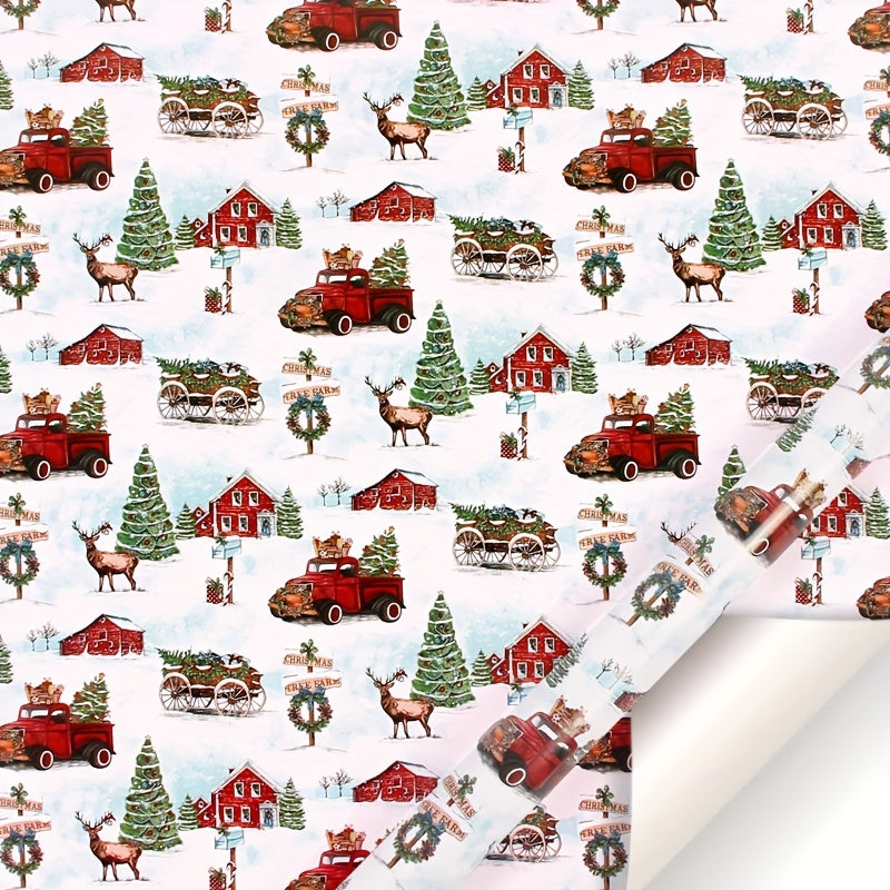 Christmas Designs Gift Wrap Roll - Multiple Elements - 71 X 50