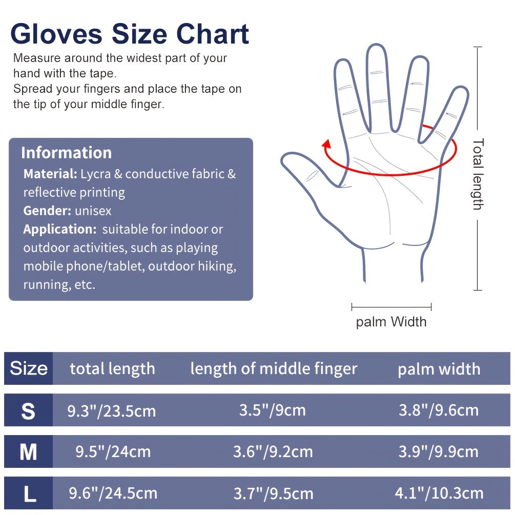 Winter Gloves with Touch Screen and Anti-slip Palm