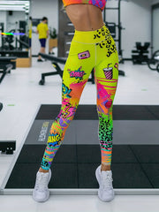 Leopard Print High Waist Yoga Leggings for Women Butt Lifting Stretch Fabric