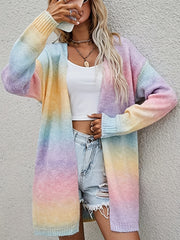 Tie Dye Open Cardigan Long Sleeve for Women