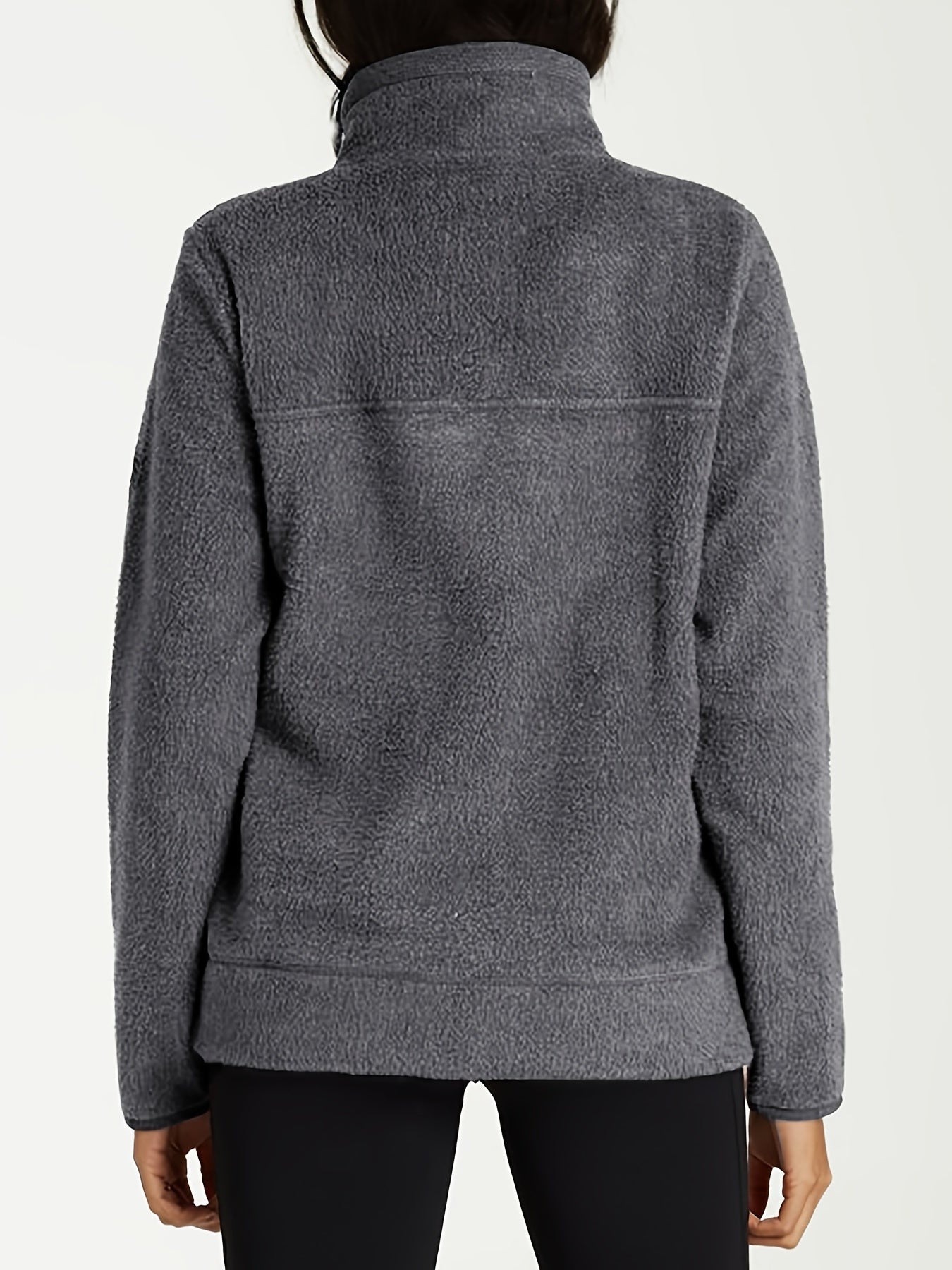 Solid Sweatshirt Long Sleeve with Kangaroo Pocket