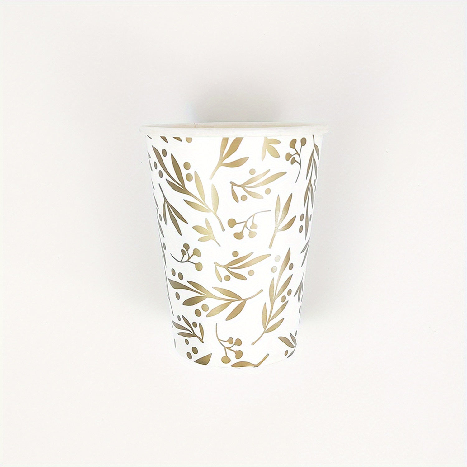 8pcs Disposable Dinnerware Set Paper Dinner Plates 17 22 Paper Cups With Leaf