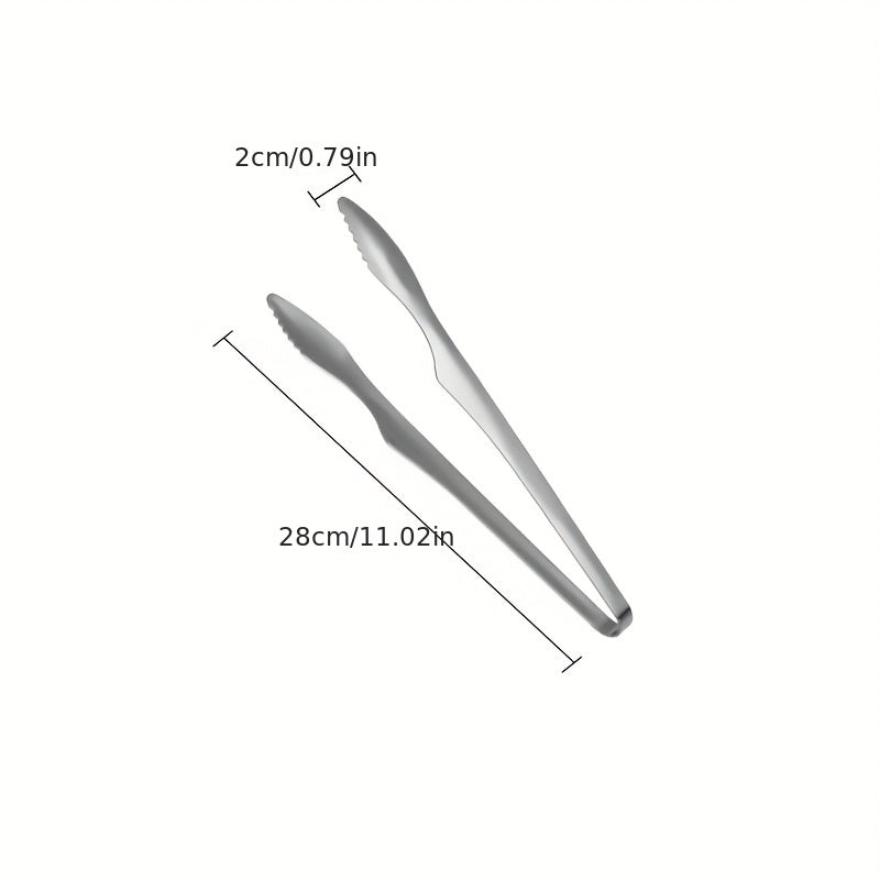 Stainless Steel Food Tongs, Anti-scalding BBQ Clip, Salad & Grilling Tongs