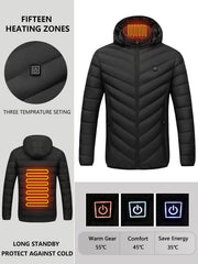 Men's USB Heating Lightweight Softshell Jacket For Fall Winter