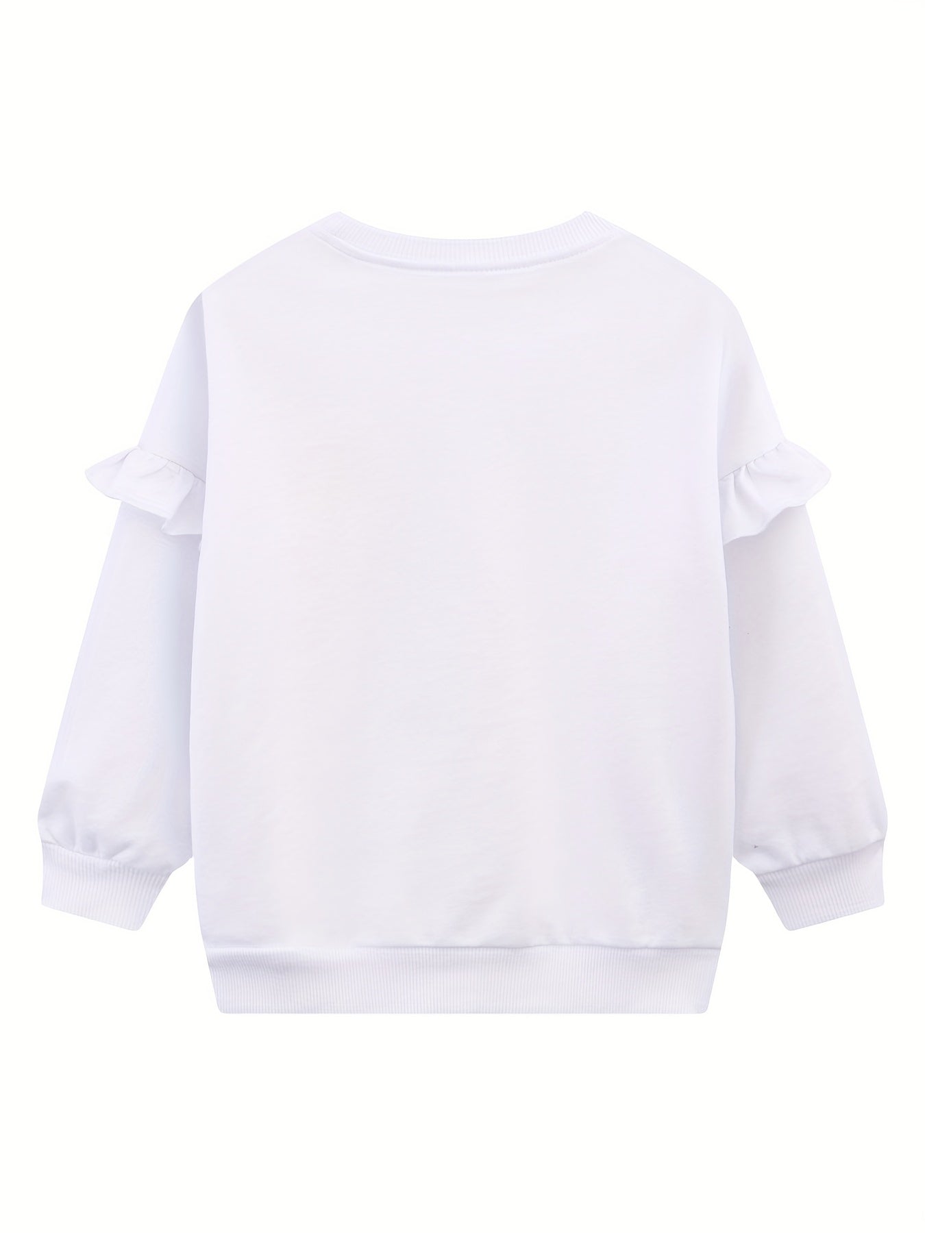 Hearts Pattern Toddler Girls Sweatshirt Crewneck Pullover For 2-8 Years