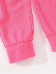 3pcs Girls' Elastic Waist Jogger Sweatpants