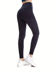 High Waist Solid Yoga Leggings Women's Fitness Pants