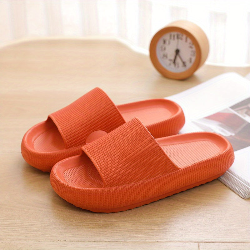 Women's Solid Slides Soft Sole Pillow Slides