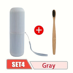 Portable Toothbrush Holder Box Set for Travel and Camping
