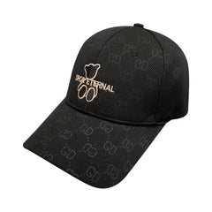 Bear Embroidered Baseball Cap Cotton Couple Dad Hats Casual Sun Hats