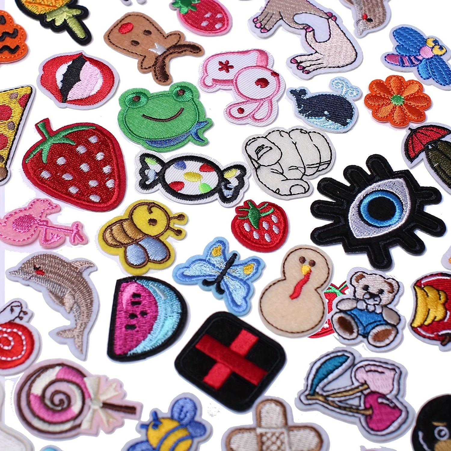 Embroidered Iron On Patches DIY Sewing Applique Assortment