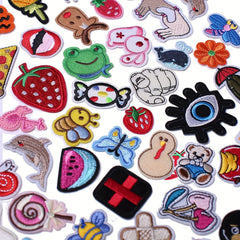 Embroidered Iron On Patches DIY Sewing Applique Assortment