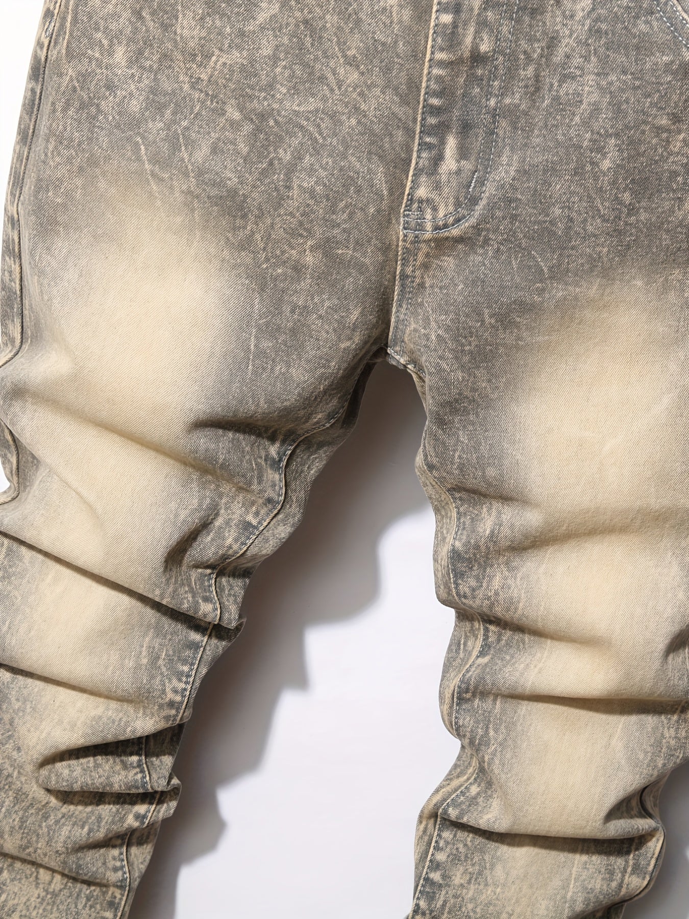 Men's Slim Fit Biker Jeans Distressed Stretch Denim Pants