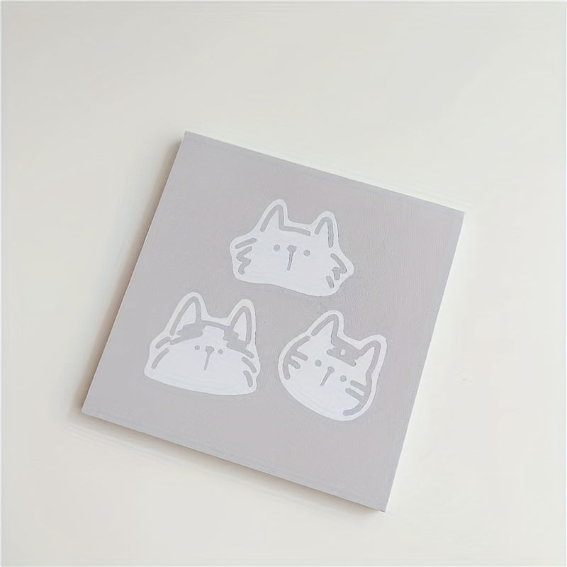 50 Sheets Cute Cat Family Memo Pads Non Sticky Sticky Note
