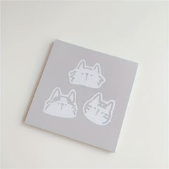 50 Sheets Cute Cat Family Memo Pads Non Sticky Sticky Note