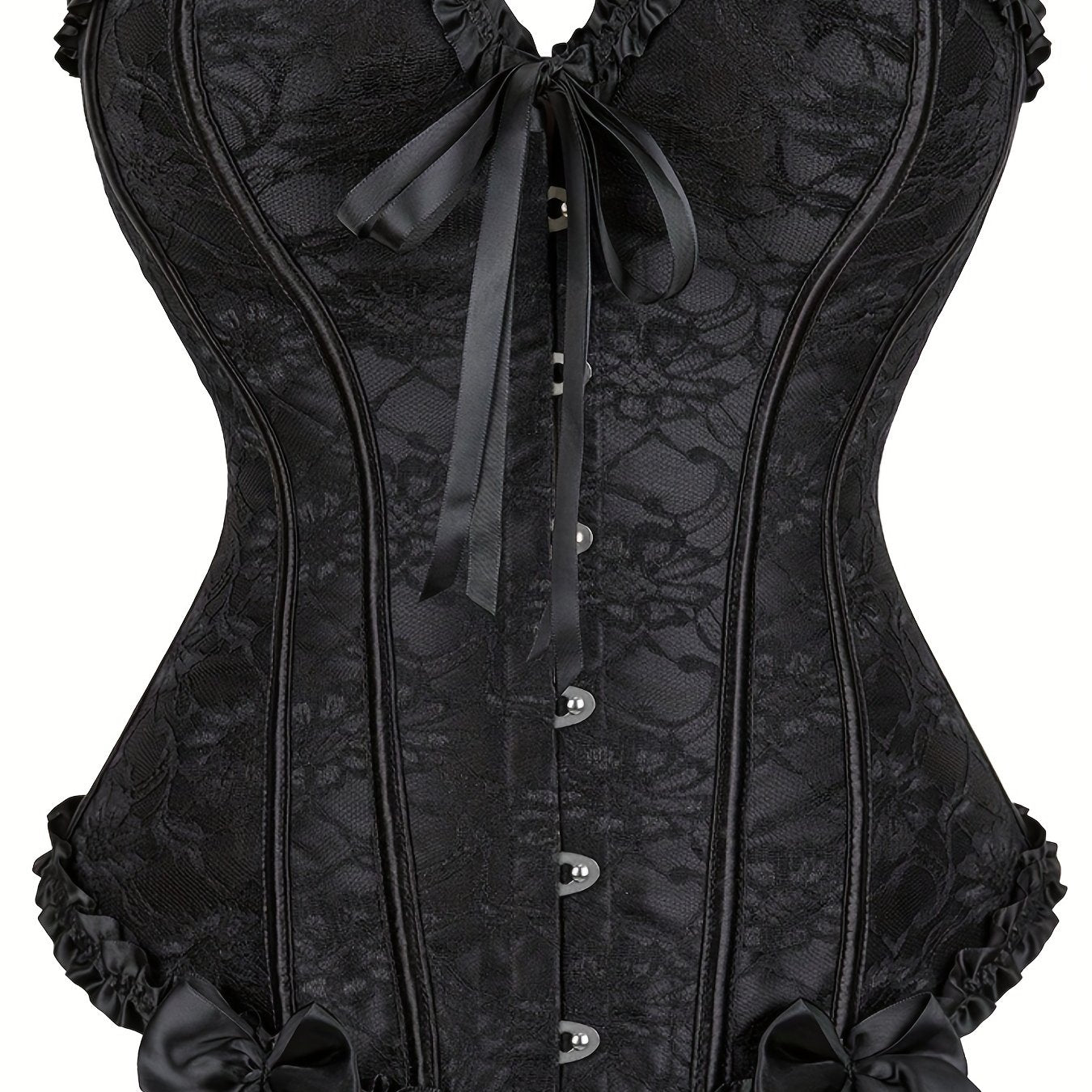 Strapless Corset Bustier Tummy Control Lace Up Body Shaper