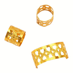 100pcs Hair Hollow Beads Dreadlocks Rings Afro Beard Beads Hair Jewelry