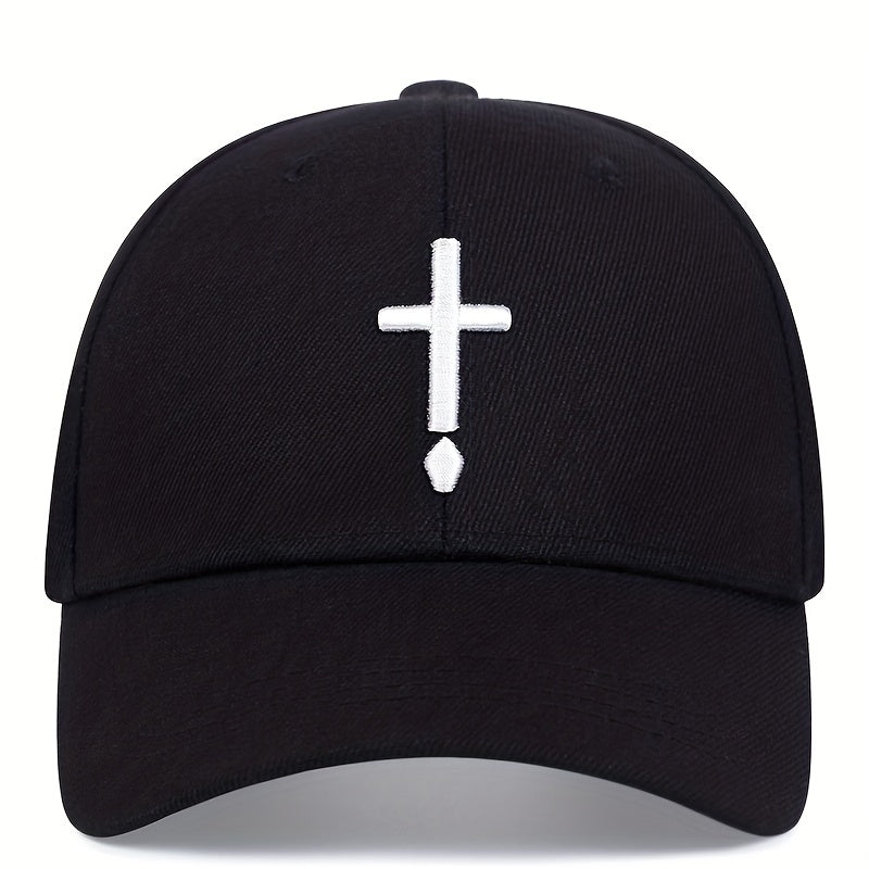 Cross Embroidery Baseball Cap Adjustable Dad Hats