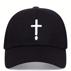 Cross Embroidery Baseball Cap Adjustable Dad Hats