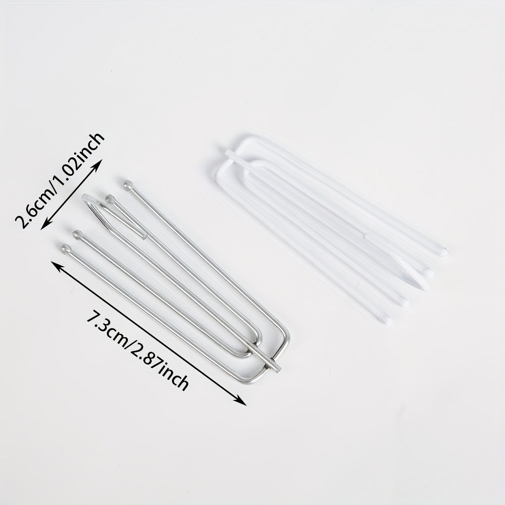 15pcs Metal Pinch Pleat Hooks Curtain Cloth Ring Pleater Tape Hooks