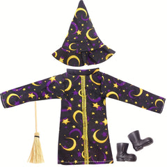 3pcs Elf Accessories Halloween Robe Mini Broom Small Shoes Christmas Toys