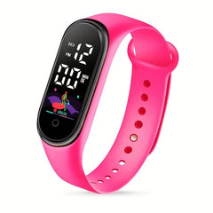 Kids LED Wristband Watch Girls Students Sporty Electronic Timepiece