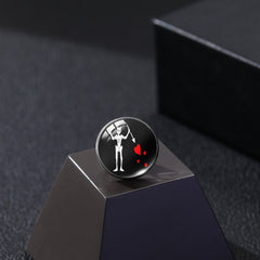 Skull Pattern Time Stone Men's Brooch Collar Pin