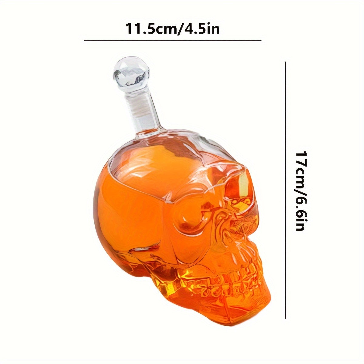 Skull Shape Vodka Bottle With Creative Lid