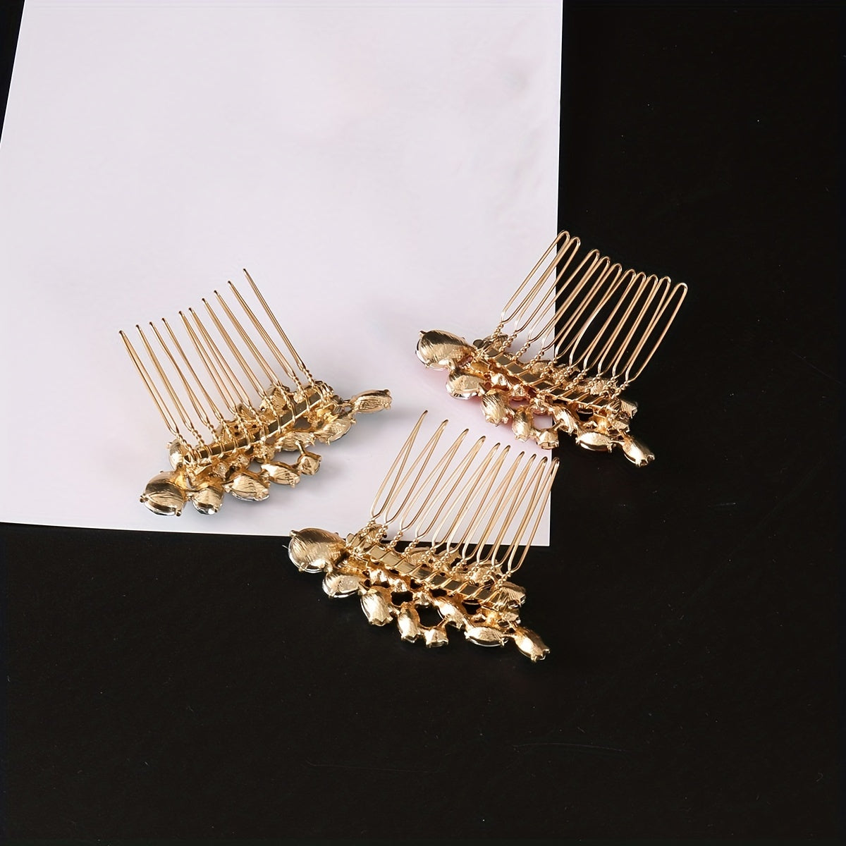 Leaf Rhinestone Hair Comb