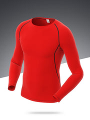 Men's Quick Dry Long Sleeve Fitness Top Crew Neck