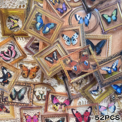 Vintage Butterfly Frame Stickers for DIY Albums & Journals