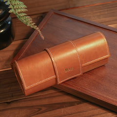 Engraved Vintage Faux Leather Glasses Case