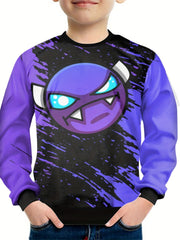 Teens 3D Animal Game Print Sweatshirt Kids Casual Pullover Street Wear