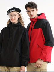 Men's Casual Hooded Waterproof Windbreaker Jacket for Outdoors