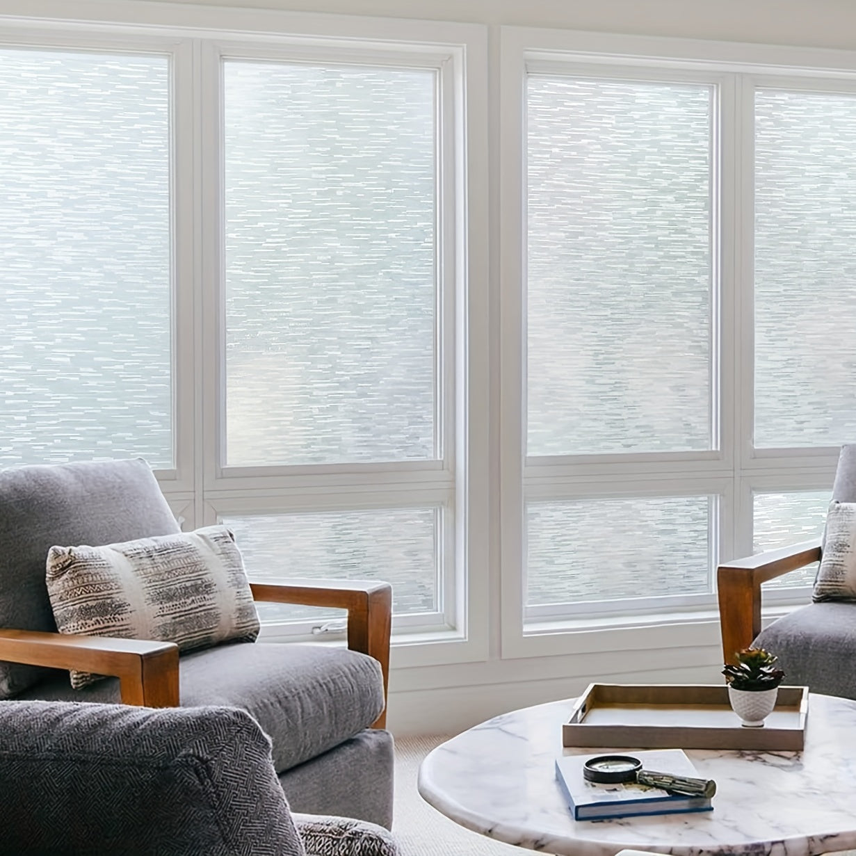 Privacy Window Film Frosted Glass Sticker Static Anti UV Window Cling