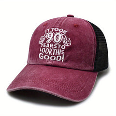 90s Embroidery Vintage Baseball Cap Distressed Cotton Sun Hat