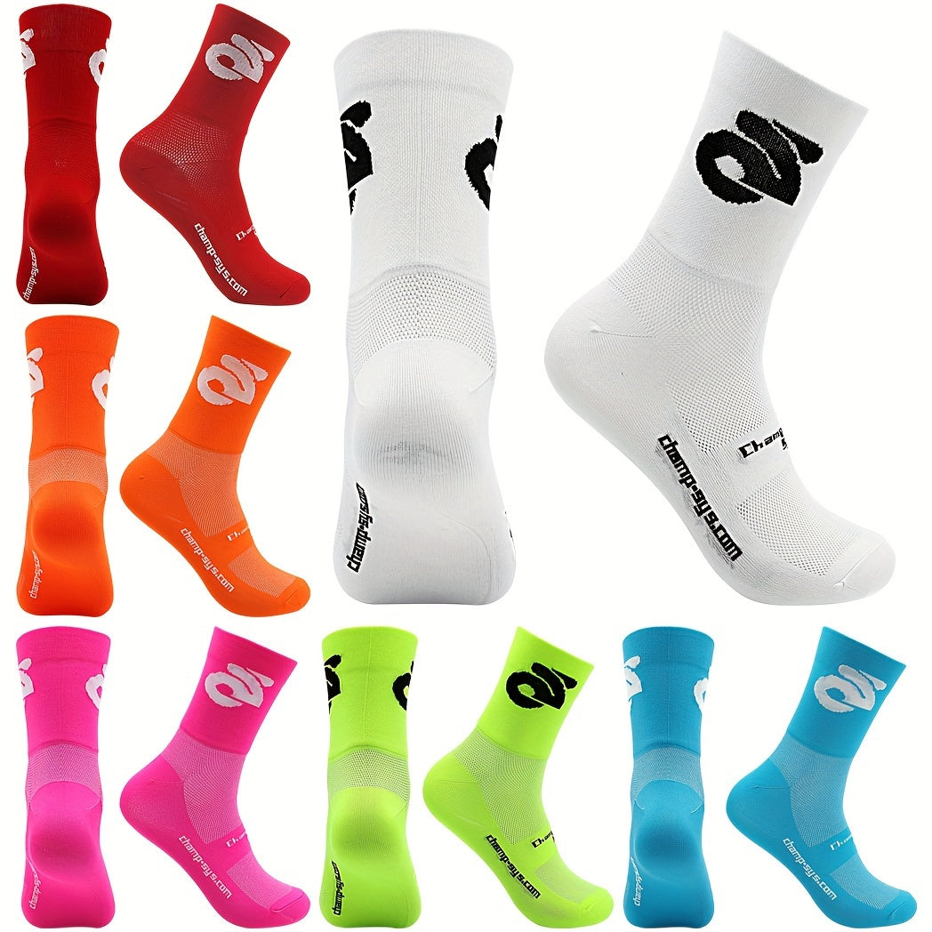 Men's 3-Pack Mid Crew Sport Socks Nylon Blend Breathable for Training