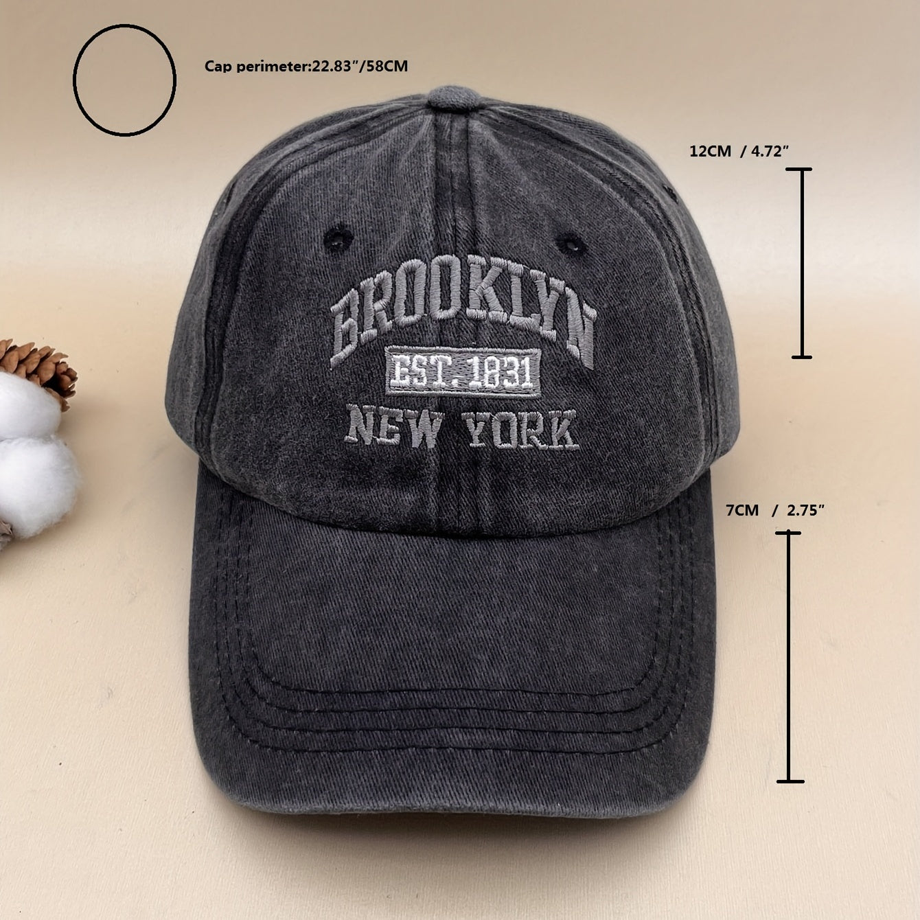 Casual Soft Top Washed Baseball Cap