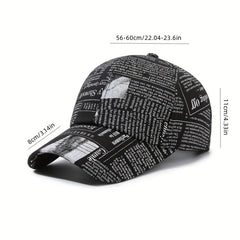 Men's Printed Hip Hop Baseball Cap Outdoor Peaked Cap Summer Hat