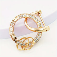 Glitter Rhinestone Keychain w/ D Ring 2 Key Rings Fingerprint Resistant Plating