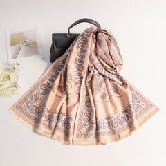 Cashmere Shawl Poncho Bird Pattern Winter Women Shawl Wrap Long