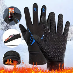 Winter Non slip Warm Gloves, Touch Screen Waterproof for Hiking Skiing Fishing